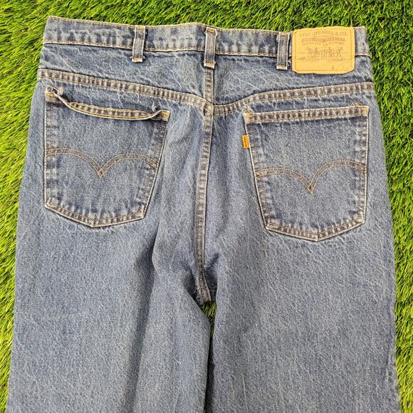 Vintage LEVIS 517 Bootcut Jeans 32x31 Western Denim Fraying - Picture 13 of 16